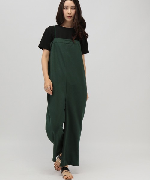 saloon（サルーン）の「SALOON(サルーン)/鹿の子編みオールインワン（サロペット/オーバーオール・レディース・ブラック/ネイビー/グリーン・FREE）」の18枚目の写真
