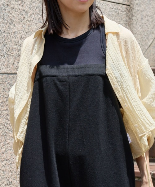 saloon（サルーン）の「SALOON(サルーン)/鹿の子編みオールインワン（サロペット/オーバーオール・レディース・ブラック/ネイビー/グリーン・FREE）」の14枚目の写真