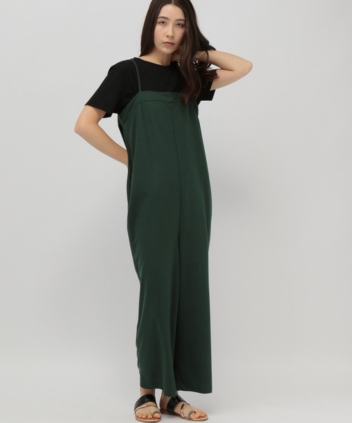 saloon（サルーン）の「SALOON(サルーン)/鹿の子編みオールインワン（サロペット/オーバーオール・レディース・ブラック/ネイビー/グリーン・FREE）」の17枚目の写真