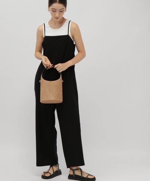 saloon（サルーン）の「SALOON(サルーン)/鹿の子編みオールインワン（サロペット/オーバーオール・レディース・ブラック/ネイビー/グリーン・FREE）」の15枚目の写真