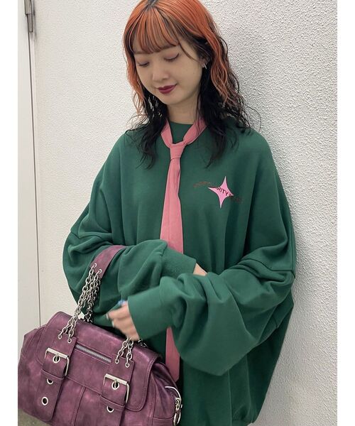 jouetie（ジュエティ）の「バックロゴルーズプルオーバー（Tシャツ/カットソー・レディース・ブラック/レッド/オフホワイト/グリーン・MEDIUM）」の22枚目の写真