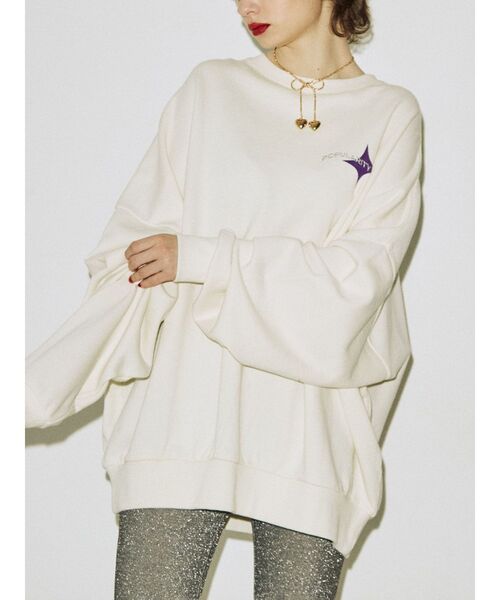 jouetie（ジュエティ）の「バックロゴルーズプルオーバー（Tシャツ/カットソー・レディース・ブラック/レッド/オフホワイト/グリーン・MEDIUM）」の6枚目の写真