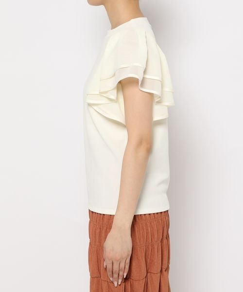 mysty woman(ミスティウーマン)の「イソザイフレアスリーブプルオーバー 963785(Tシャツ/カットソー・レディース・ブラック/ベージュ/オフホワイト・FREE)」の14枚目の写真