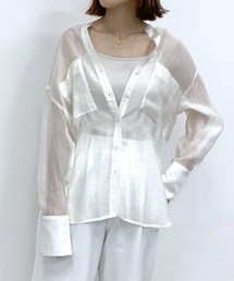 LEPSIM | シアーWポケットシャツ　906425(シャツ/ブラウス)