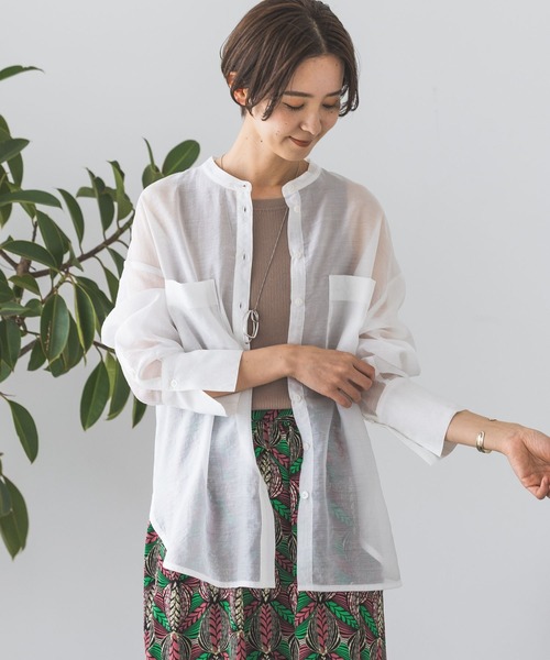 LEPSIM(レプシィム)の「シアーWポケットシャツ 906425(シャツ/ブラウス・レディース・ブラック/ピンク/アイボリー/オフホワイト・FREE)」の17枚目の写真