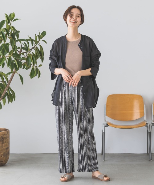 LEPSIM(レプシィム)の「シアーWポケットシャツ 906425(シャツ/ブラウス・レディース・ブラック/ピンク/アイボリー/オフホワイト・FREE)」の19枚目の写真