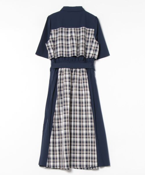 axes femme（アクシーズファム）の「パッチワークシャツワンピース（シャツワンピース・レディース・ベージュ/ネイビー/ブラック/ブラウン・FREE）」の19枚目の写真