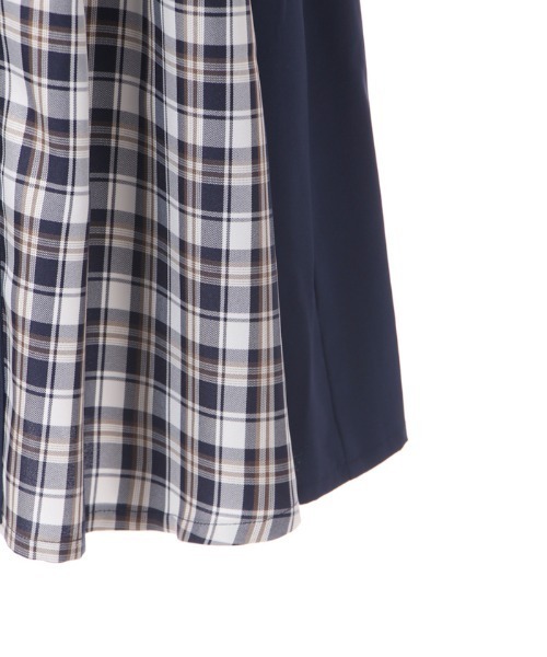 axes femme（アクシーズファム）の「パッチワークシャツワンピース（シャツワンピース・レディース・ベージュ/ネイビー/ブラック/ブラウン・FREE）」の9枚目の写真