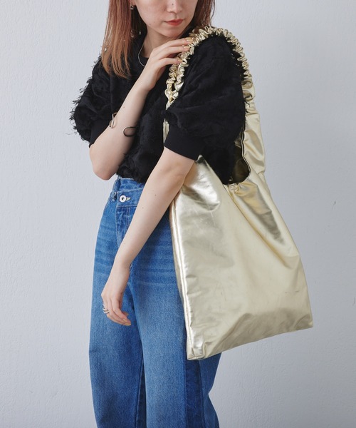 COLONY 2139（コロニートゥーワンスリーナイン）の「ギャザービッグトート（トートバッグ・レディース・シルバー/ブルー/ブラック/ゴールド・FREE）」の14枚目の写真