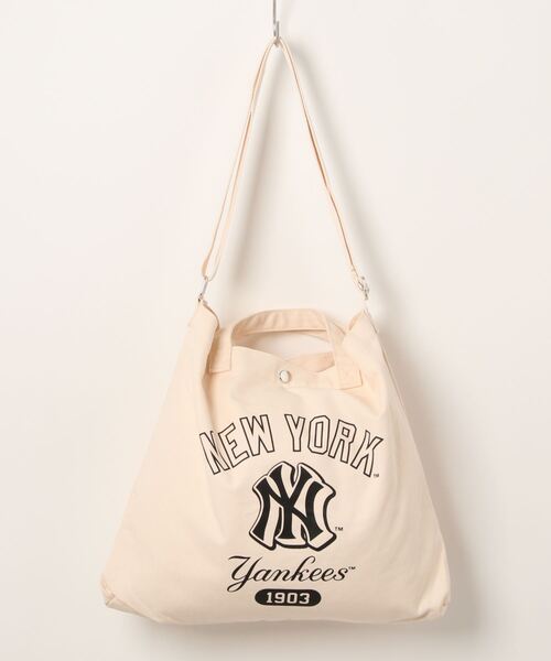 ★MLB★ モノグラム2WAYバッグ 名品】レザー 2wayトートバッグ（エンボスモノグラム）（トート