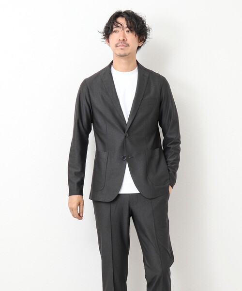 NOLLEY'S goodman(ノーリーズグッドマン)の「《セットアップ対応》TRABEST メランジニット イージージャケット(テーラードジャケット・メンズ・ネイビー/チャコールグレー/ブルー・L/M/XL/S)」の9枚目の写真