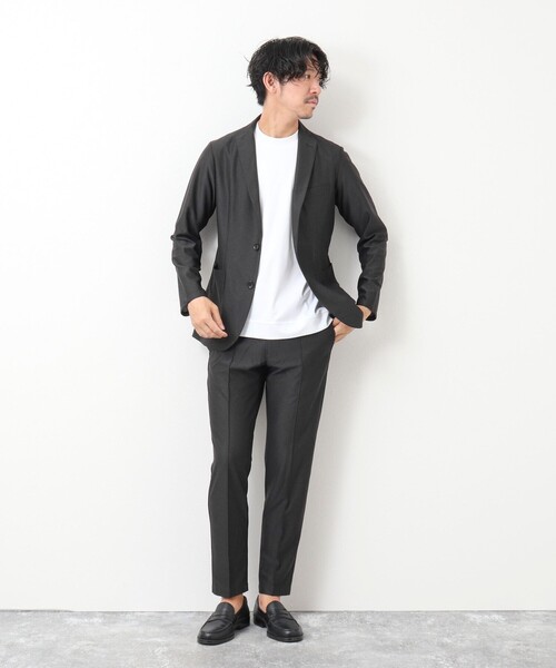 NOLLEY'S goodman(ノーリーズグッドマン)の「《セットアップ対応》TRABEST メランジニット イージージャケット(テーラードジャケット・メンズ・ネイビー/チャコールグレー/ブルー・L/M/XL/S)」の11枚目の写真