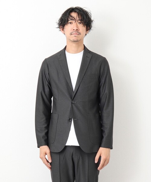NOLLEY'S goodman(ノーリーズグッドマン)の「《セットアップ対応》TRABEST メランジニット イージージャケット(テーラードジャケット・メンズ・ネイビー/チャコールグレー/ブルー・L/M/XL/S)」の14枚目の写真
