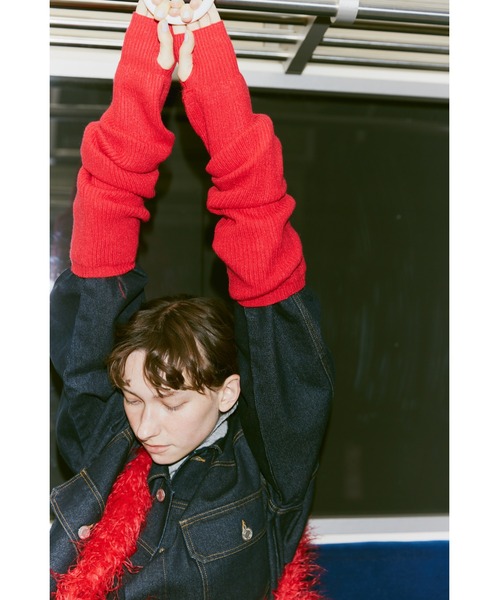 un/neu（アンノイ）の「ルーズニットアームウォーマー / リブニットアームカバー（アームカバー・レディース・レッド/グレー/グリーン/アイボリー/ブラウン・FREE）」の13枚目の写真