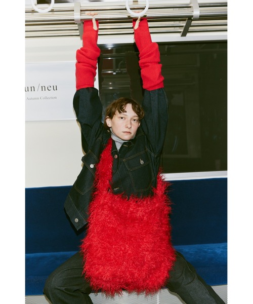 un/neu（アンノイ）の「ルーズニットアームウォーマー / リブニットアームカバー（アームカバー・レディース・レッド/グレー/グリーン/アイボリー/ブラウン・FREE）」の14枚目の写真