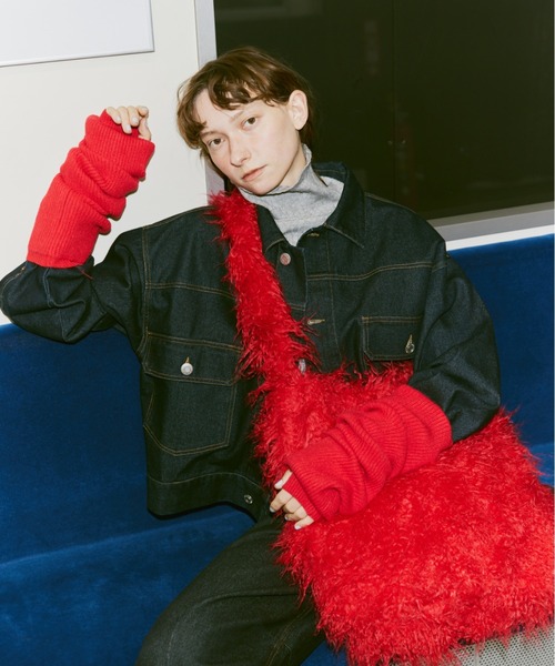 un/neu（アンノイ）の「ルーズニットアームウォーマー / リブニットアームカバー（アームカバー・レディース・レッド/グレー/グリーン/アイボリー/ブラウン・FREE）」の15枚目の写真