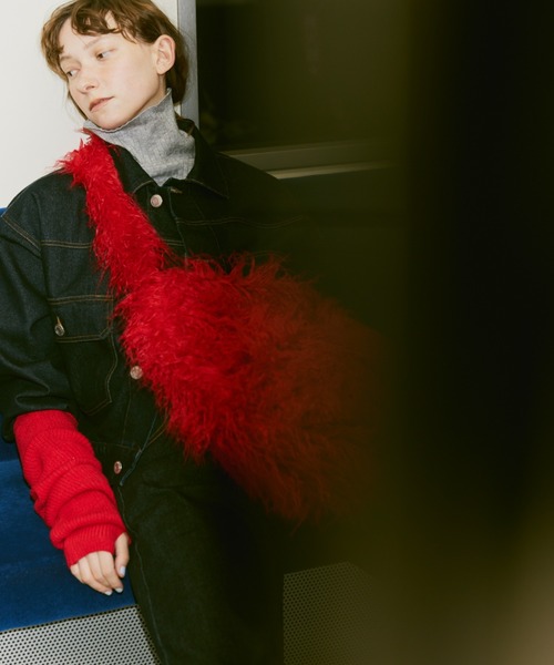 un/neu（アンノイ）の「ルーズニットアームウォーマー / リブニットアームカバー（アームカバー・レディース・レッド/グレー/グリーン/アイボリー/ブラウン・FREE）」の16枚目の写真