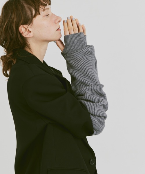 un/neu（アンノイ）の「ルーズニットアームウォーマー / リブニットアームカバー（アームカバー・レディース・レッド/グレー/グリーン/アイボリー/ブラウン・FREE）」の19枚目の写真