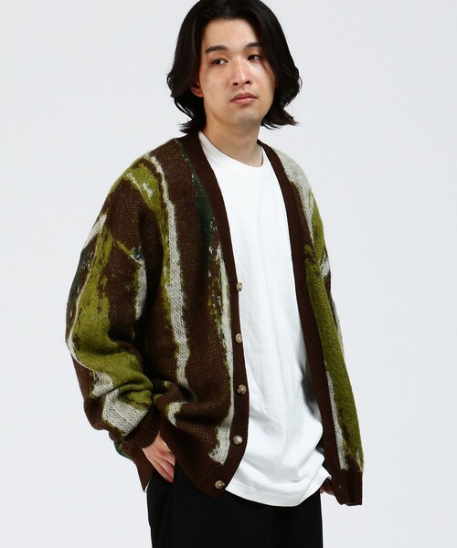 BEAMS HEART（ビームスハート）の「BEAMS HEART / シャギー マーブル カーディガン（カーディガン/ボレロ・メンズ・ブラウン/サックスブルー・SMALL/MEDIUM/LARGE）」の9枚目の写真