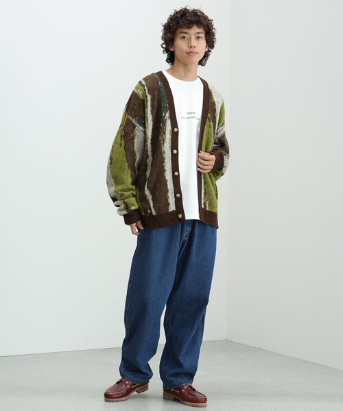 BEAMS HEART（ビームスハート）の「BEAMS HEART / シャギー マーブル カーディガン（カーディガン/ボレロ・メンズ・ブラウン/サックスブルー・SMALL/MEDIUM/LARGE）」の12枚目の写真