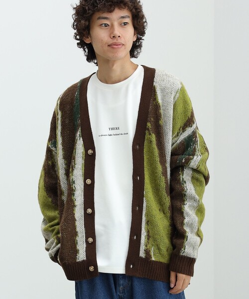 BEAMS HEART（ビームスハート）の「BEAMS HEART / シャギー マーブル カーディガン（カーディガン/ボレロ・メンズ・ブラウン/サックスブルー・SMALL/MEDIUM/LARGE）」の13枚目の写真