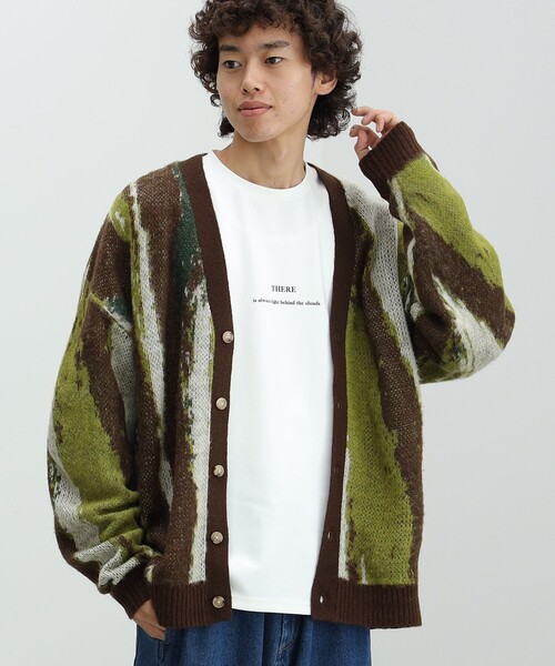 BEAMS HEART（ビームスハート）の「BEAMS HEART / シャギー マーブル カーディガン（カーディガン/ボレロ・メンズ・ブラウン/サックスブルー・SMALL/MEDIUM/LARGE）」の14枚目の写真