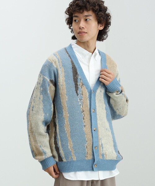 BEAMS HEART（ビームスハート）の「BEAMS HEART / シャギー マーブル カーディガン（カーディガン/ボレロ・メンズ・ブラウン/サックスブルー・SMALL/MEDIUM/LARGE）」の21枚目の写真
