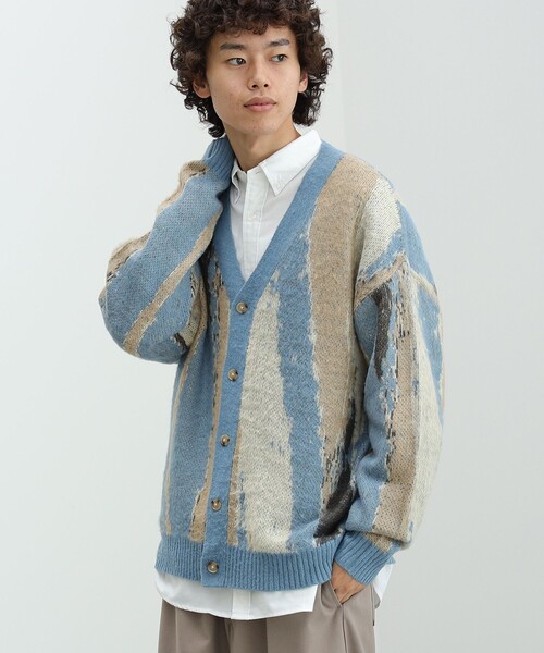 BEAMS HEART（ビームスハート）の「BEAMS HEART / シャギー マーブル カーディガン（カーディガン/ボレロ・メンズ・ブラウン/サックスブルー・SMALL/MEDIUM/LARGE）」の22枚目の写真