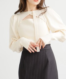 フロントオープンパワショルニット