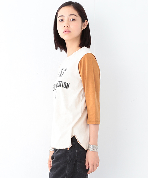 BEAMS BOY(ビームスボーイ)の「BEAMS BOY / プリント ベースボールT(Tシャツ/カットソー・レディース・ライトブラウン/ネイビー/その他1・ONE SIZE)」の22枚目の写真