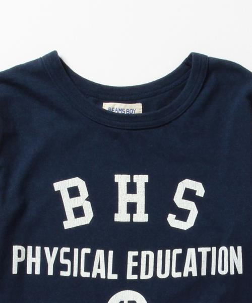 BEAMS BOY(ビームスボーイ)の「BEAMS BOY / プリント ベースボールT(Tシャツ/カットソー・レディース・ライトブラウン/ネイビー/その他1・ONE SIZE)」の4枚目の写真