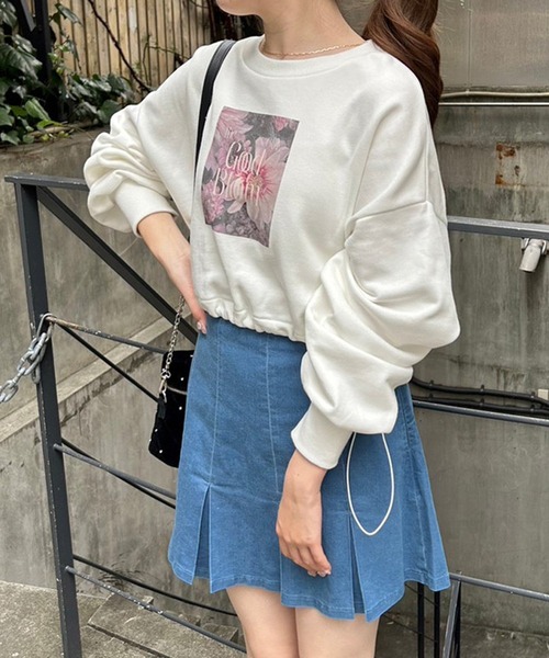 one after another NICE CLAUP(ワンアフターアナザーナイスクラップ)の「ベロアビジュースカート(スカート・レディース・アイボリー/ブラック/ピンク・FREE)」の7枚目の写真