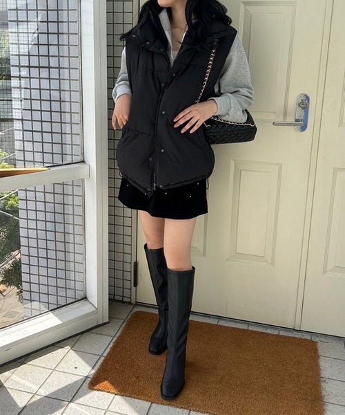 one after another NICE CLAUP(ワンアフターアナザーナイスクラップ)の「ベロアビジュースカート(スカート・レディース・アイボリー/ブラック/ピンク・FREE)」の21枚目の写真