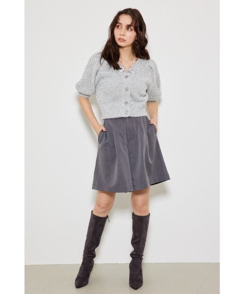 rienda（リエンダ）の「ラメシャギーカーデニットトップス（カーディガン/ボレロ・レディース・ブラック/ピンク/ライトグレー・FREE）」の10枚目の写真