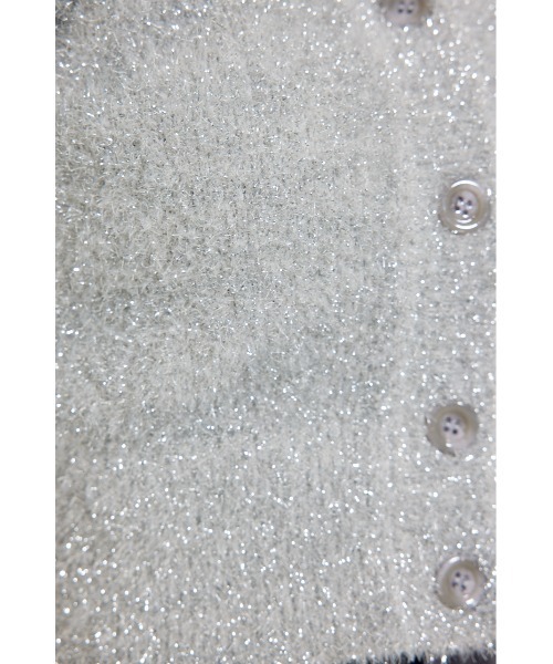 rienda（リエンダ）の「ラメシャギーカーデニットトップス（カーディガン/ボレロ・レディース・ブラック/ピンク/ライトグレー・FREE）」の13枚目の写真