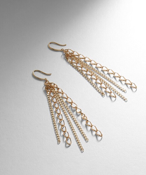 K10キヘイミックスチェーン フックピアス(ピアス(両耳用))|COCOSHNIK(ココシュニック)