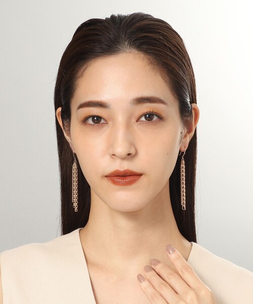 K10キヘイミックスチェーン フックピアス（ピアス（両耳用））｜COCOSHNIK（ココシュニック）