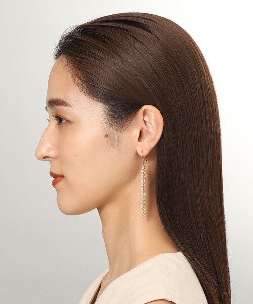 K10キヘイミックスチェーン フックピアス（ピアス（両耳用））｜COCOSHNIK（ココシュニック）
