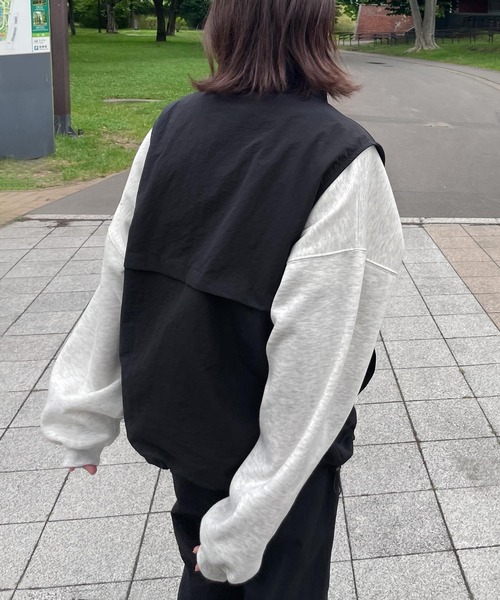 Chillfar（チルファー）の「スタンドナイロンベスト（ベスト・レディース・ブラック/ネイビー/グレイッシュベージュ/グレー・FREE）」の13枚目の写真