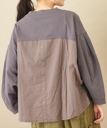 CUBE SUGAR | WEB限定カットソー×シャツバックシャンプルオーバー(Tシャツ/カットソー)