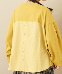 CUBE SUGAR | WEB限定カットソー×シャツバックシャンプルオーバー(Tシャツ/カットソー)