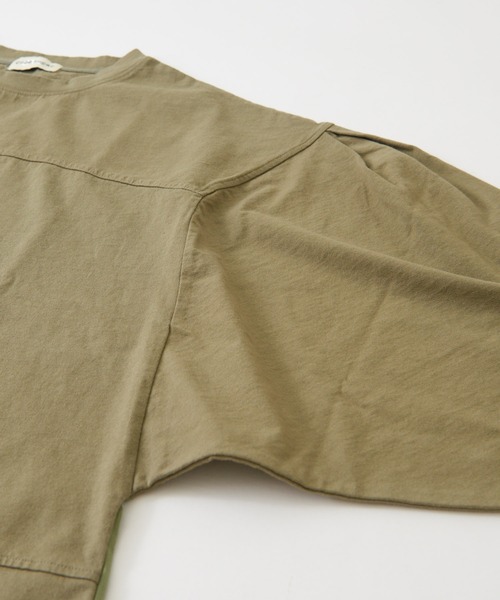 CUBE SUGAR(キューブシュガー)の「WEB限定カットソー×シャツバックシャンプルオーバー(Tシャツ/カットソー・レディース・マスタード/カーキ/スミクロ・M)」の16枚目の写真