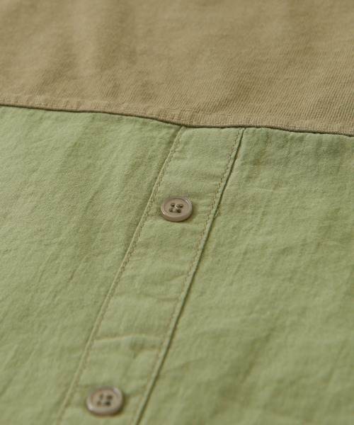 CUBE SUGAR(キューブシュガー)の「WEB限定カットソー×シャツバックシャンプルオーバー(Tシャツ/カットソー・レディース・マスタード/カーキ/スミクロ・M)」の19枚目の写真