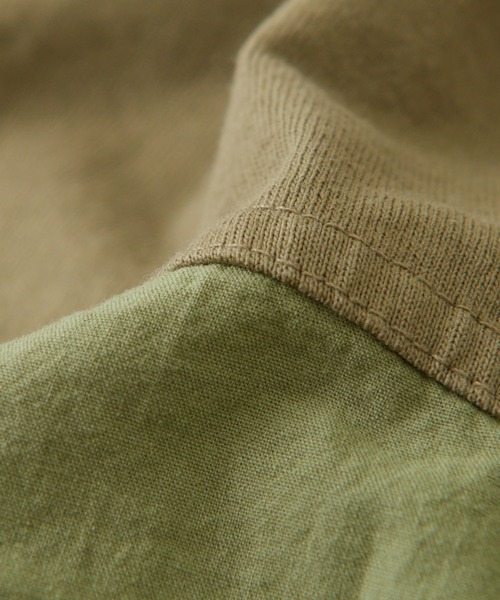 CUBE SUGAR(キューブシュガー)の「WEB限定カットソー×シャツバックシャンプルオーバー(Tシャツ/カットソー・レディース・マスタード/カーキ/スミクロ・M)」の20枚目の写真