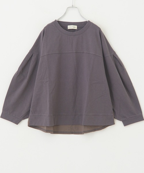 CUBE SUGAR(キューブシュガー)の「WEB限定カットソー×シャツバックシャンプルオーバー(Tシャツ/カットソー・レディース・マスタード/カーキ/スミクロ・M)」の22枚目の写真