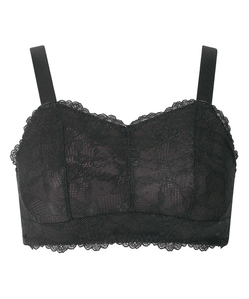 AMPHI（アンフィ）の「「ナイトアップブラ レーシィ」　ノンワイヤー（ナイトブラ・レディース・ブルーグレー/ブラック/ライトグレー/ラベンダー/ピンク/レッド/ベージュ/アイボリー/ネイビー/クリーム・L/LL(UB-)/M(UB-)/M/L(UB-)/LL）」の11枚目の写真