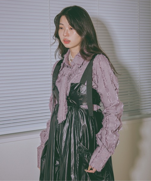 Ezick（エジック）の「Wetty glossミリタリーキャミワンピース（ドレス・レディース・ブラック/ブロンズ/シャンパン・FREE）」の16枚目の写真