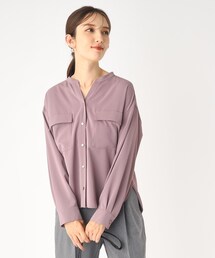 index | ダブルポケットスキッパーブラウス【洗濯機洗い可】(シャツ/ブラウス)