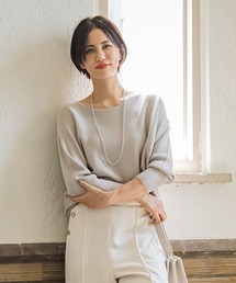 【洗えるニット】ECOCUWOOLドルマンニットプルオーバー≪シワになりにくい≫