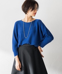 【洗えるニット】ECOCUWOOLドルマンニットプルオーバー≪シワになりにくい≫